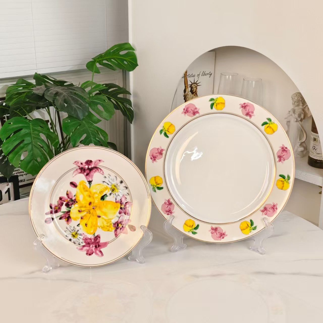 Swarovski Plates set of two marshmallow plates - Swarovski Plates | Buy Online in UAE